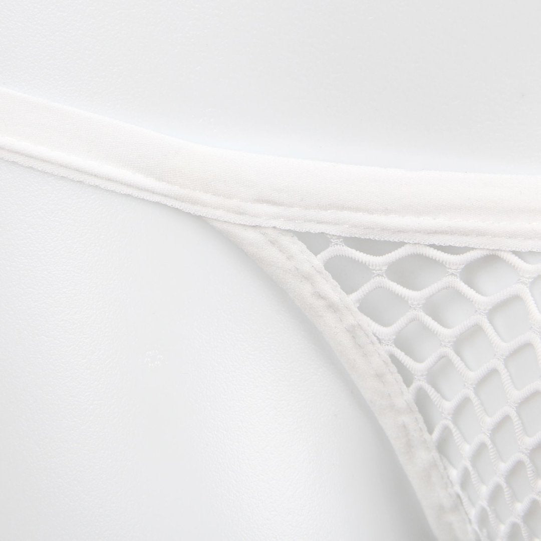 White Sexy Men's Fishnet Thong