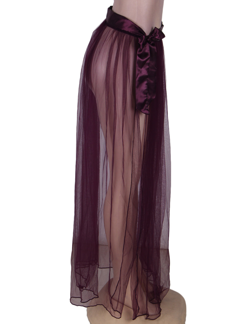 Dignity Purple Transparent Lace Skirt