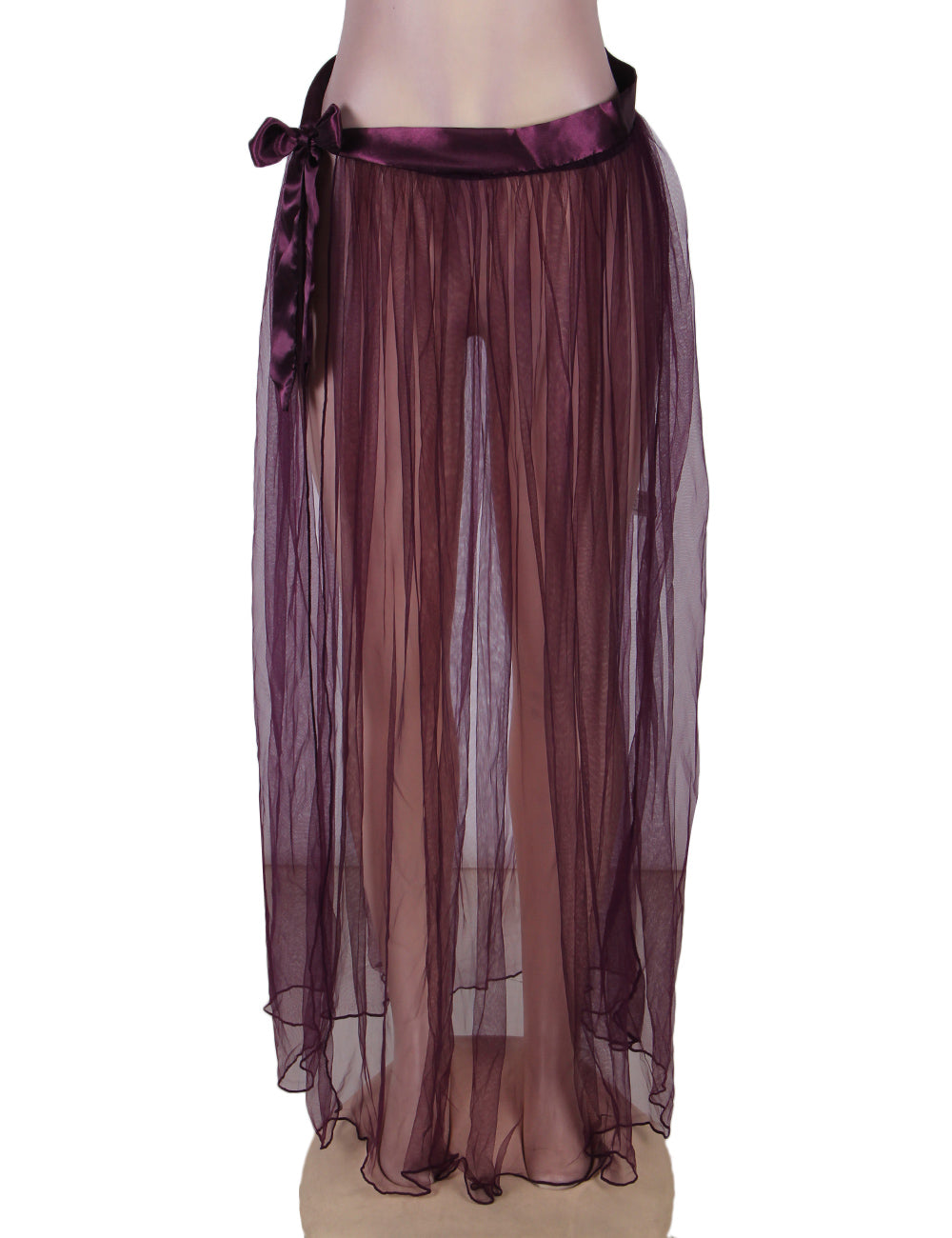 Purple Plus Size Dignity Transparent Skirt