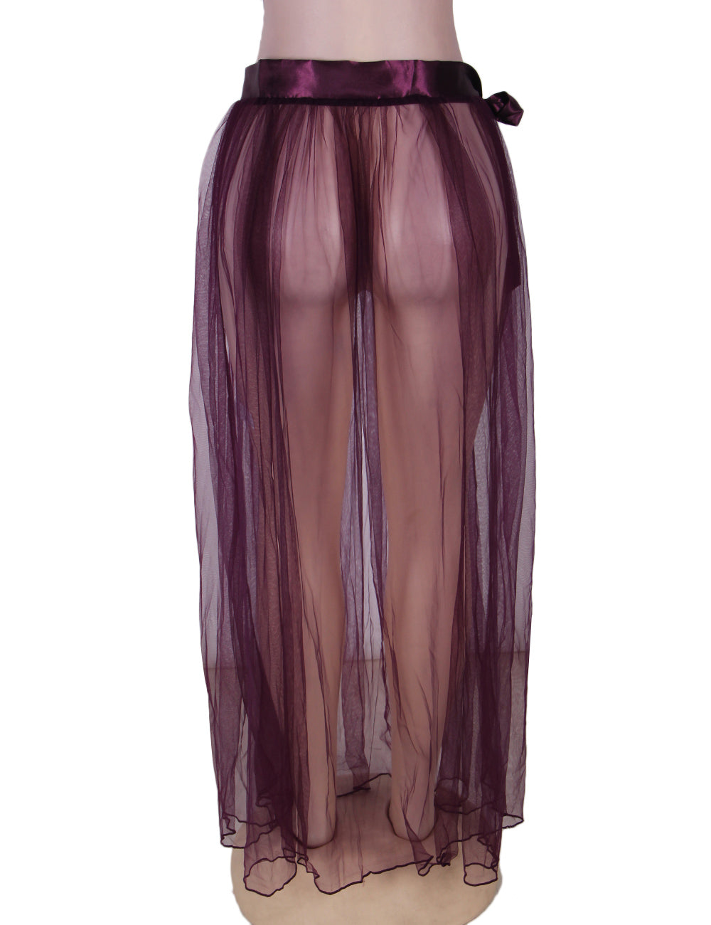Purple Plus Size Dignity Transparent Skirt