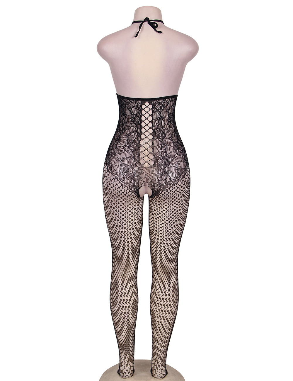 Plus Size Open Cup and Open Back Bodystocking