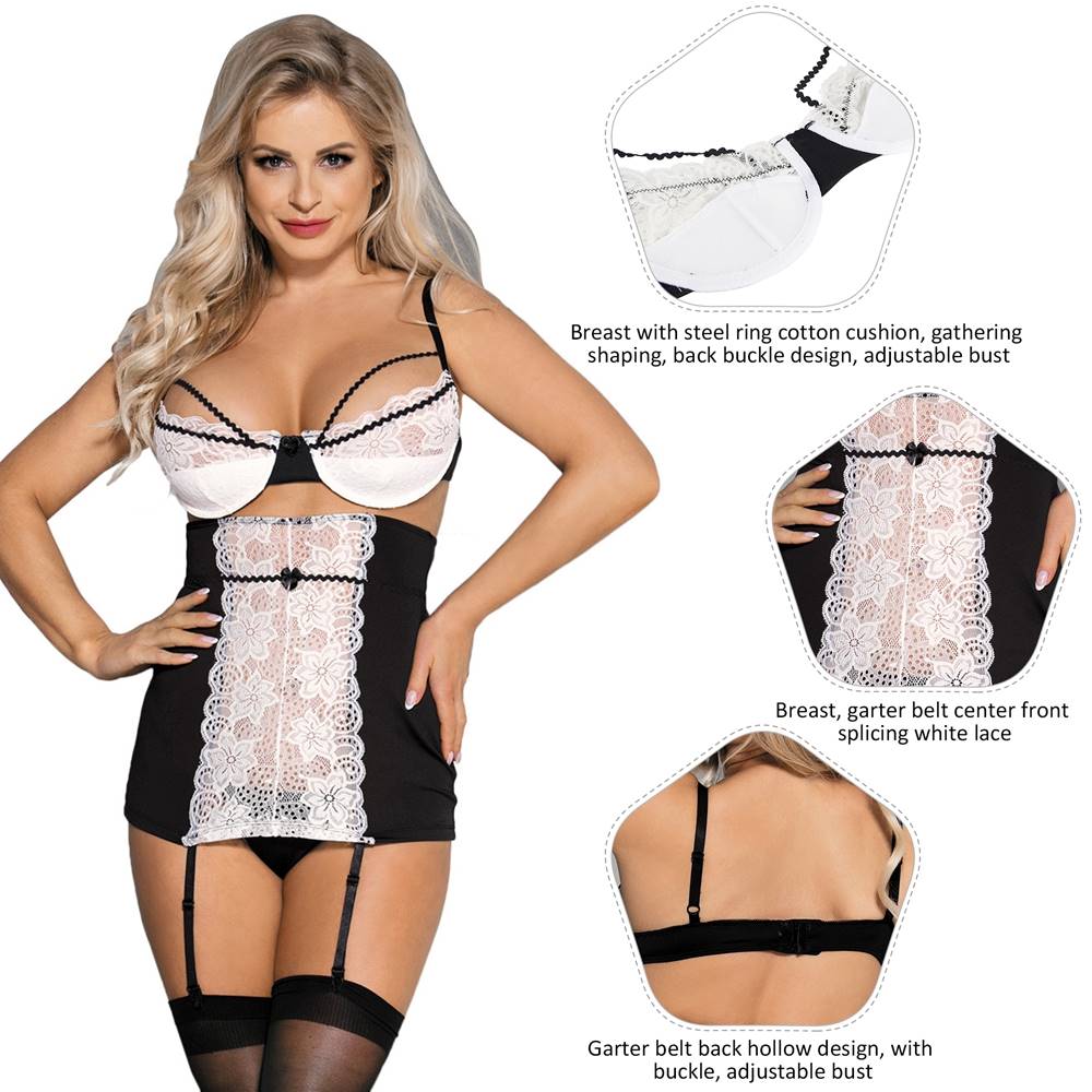 Plus Size Sexy Lingerie With Bra Rim and Bra Pad