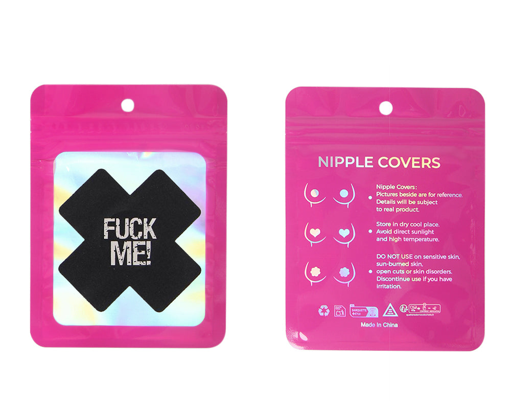 Black X Glitter in the Dark Nipple Cover