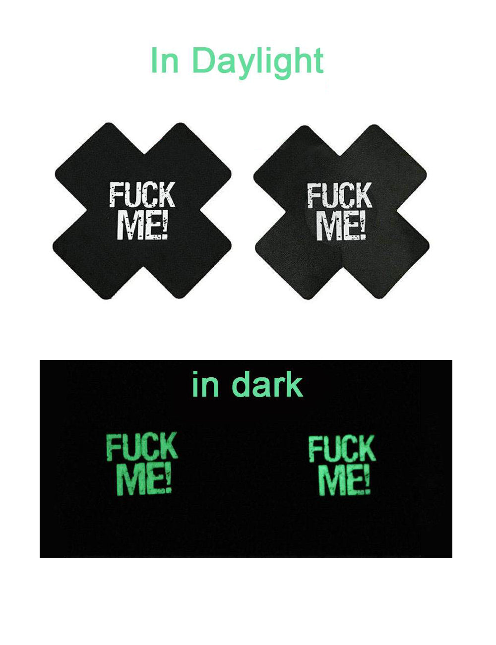 Black X Glitter in the Dark Nipple Cover