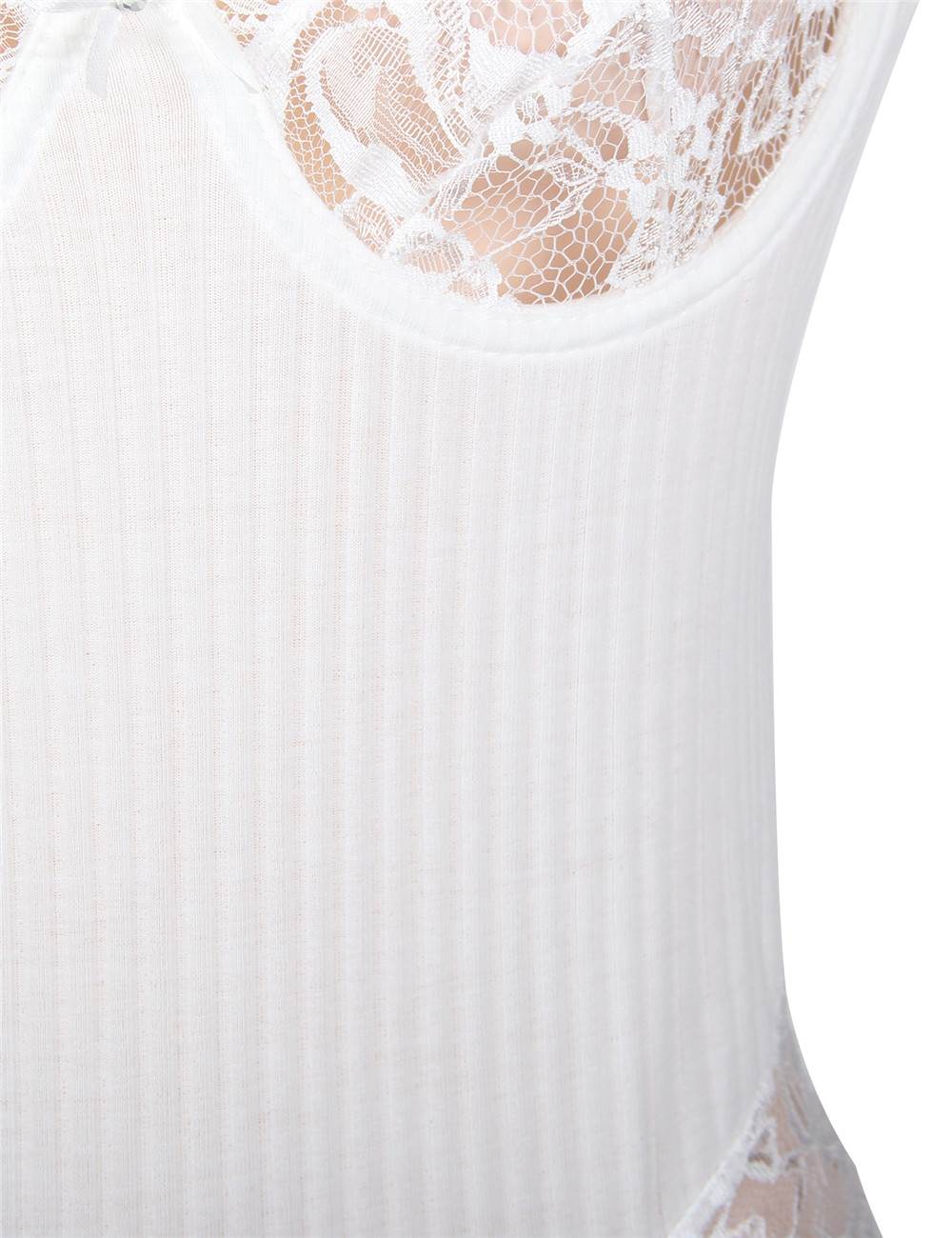 Floral Appliques Embroidery Mesh Underwire Teddy Bodysuit