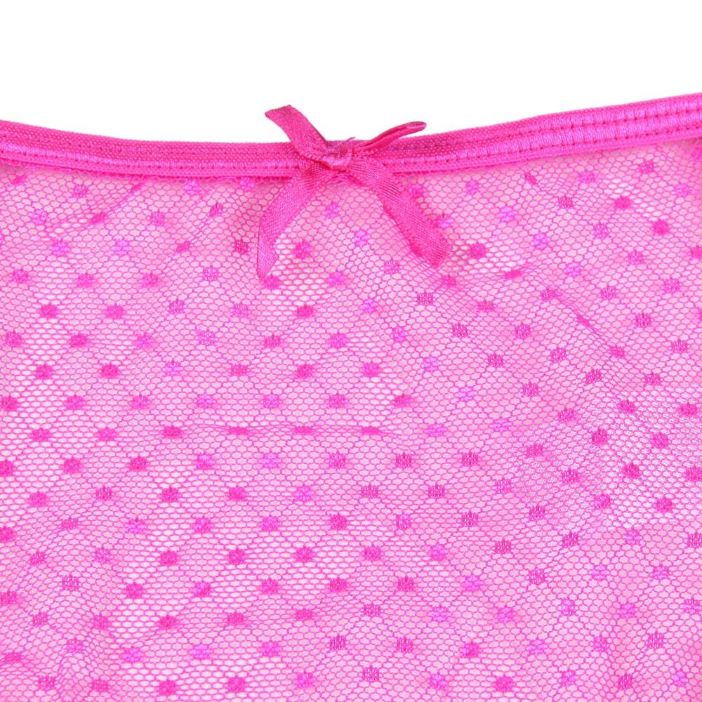 Sexy Pink High Waist Lace Strappy Panty