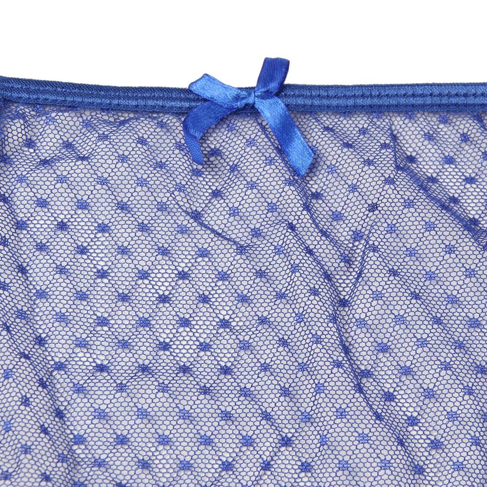 Sexy Blue High Waist Lace Strappy Panty