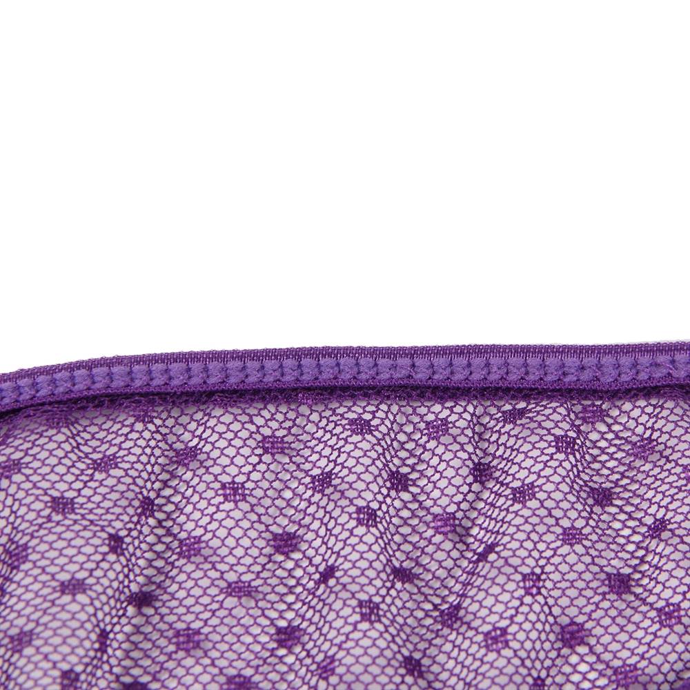 Sexy Purple High Waist Lace Strappy Panty