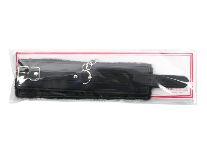 Black SM Bondage Sex Leather Handcuffs