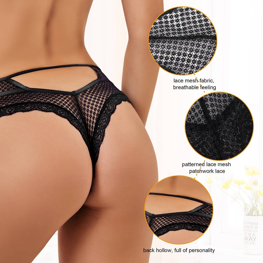 Black Lace Out Ladies‘ Panty