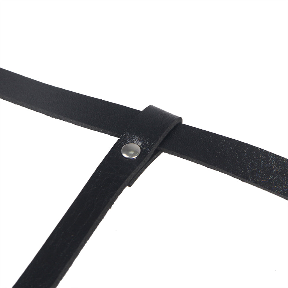 Black Leather Bondage Chain Bandage