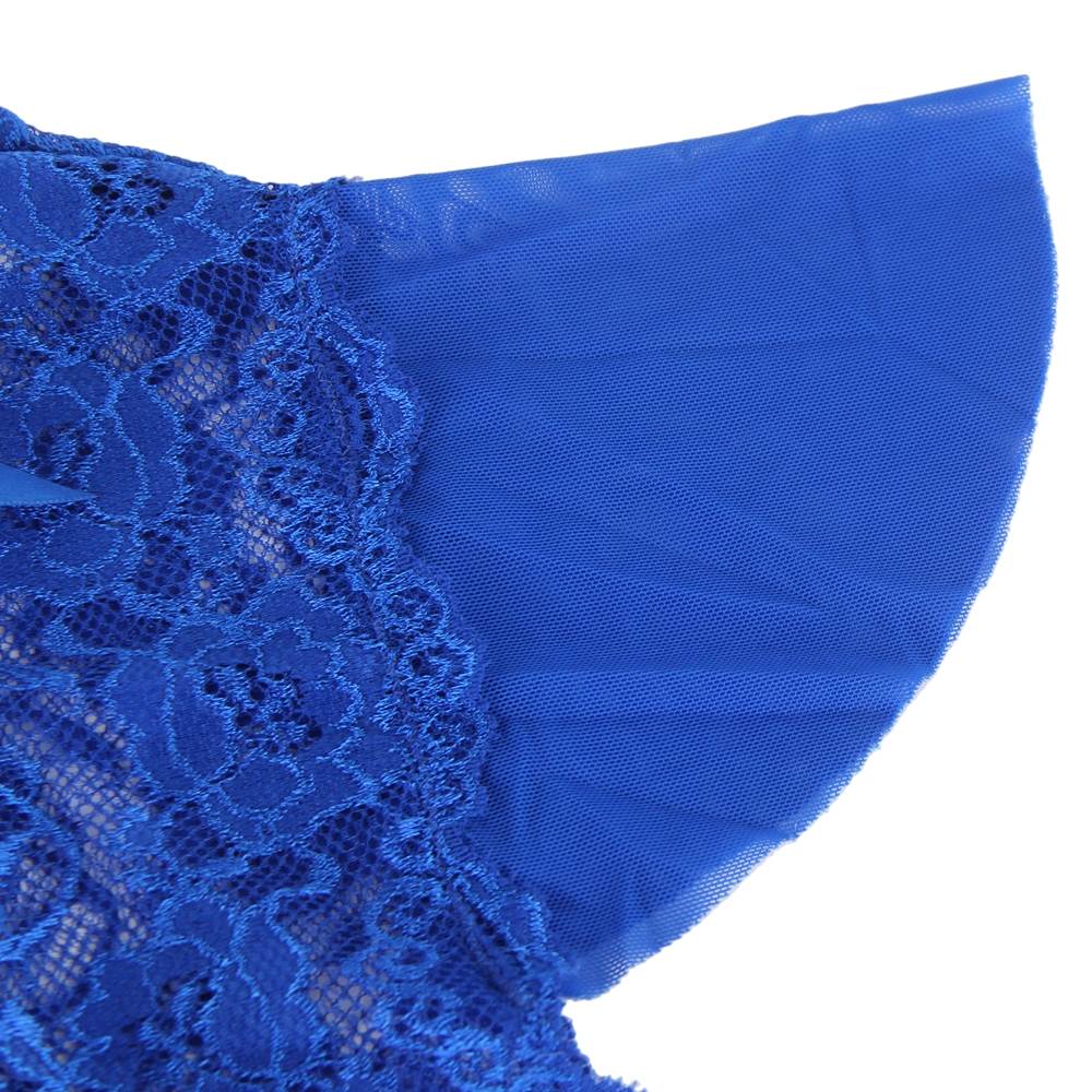Sexy Neckline Ruffle Plus Size Halter V Teddy With The Belt