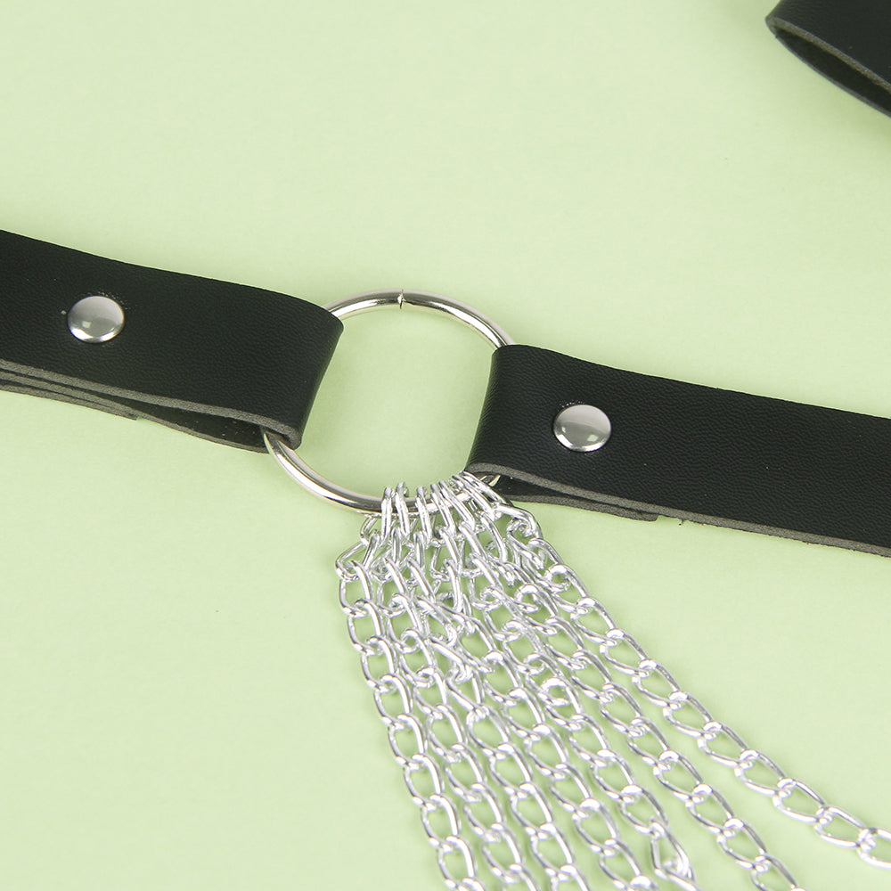 All-match trend metal tassel dark punk chain belt