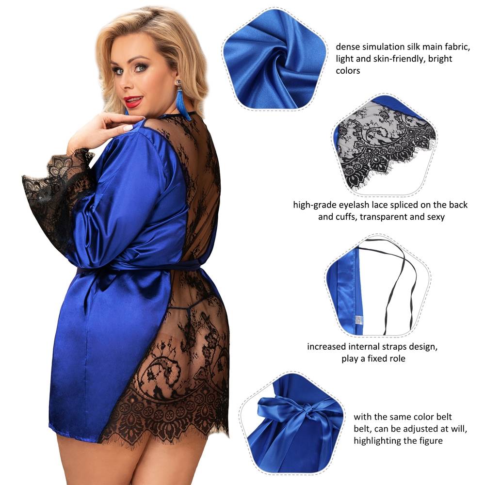 Silk See-through Lace  Sexy Sleepwear With Thong