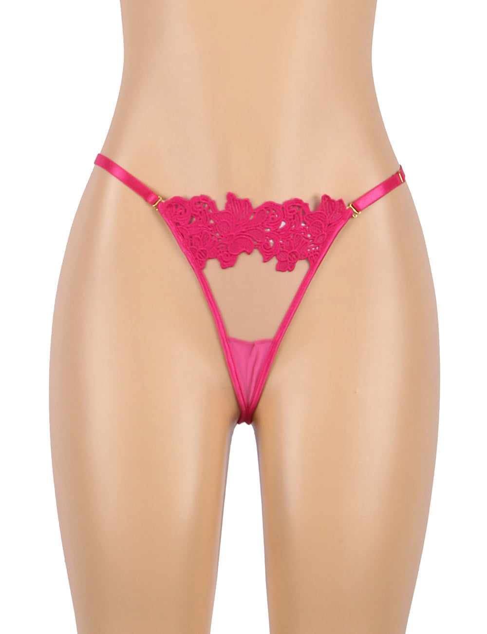 Pink Floral Lace Underwire Garter Lingerie Set