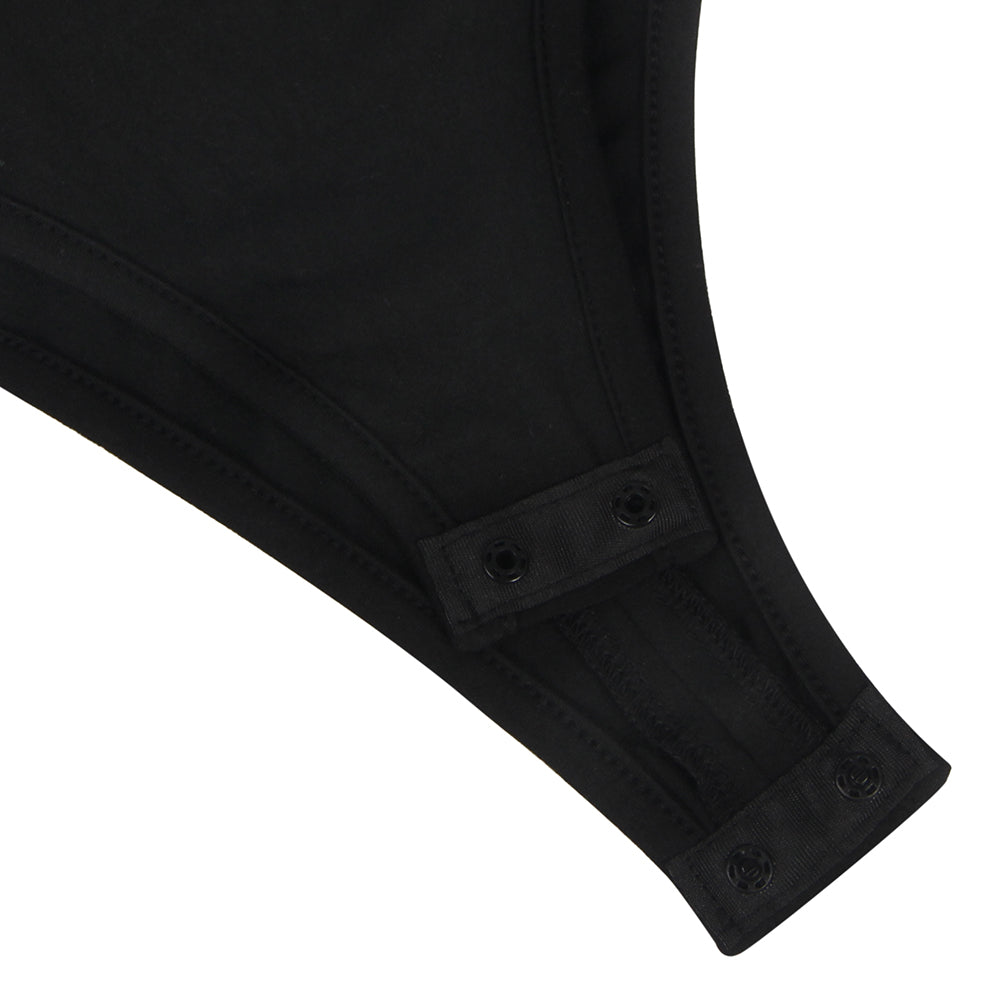 One-piece Sleeveless Open Crotch Black Lace Stitching Fashion Bodysuit