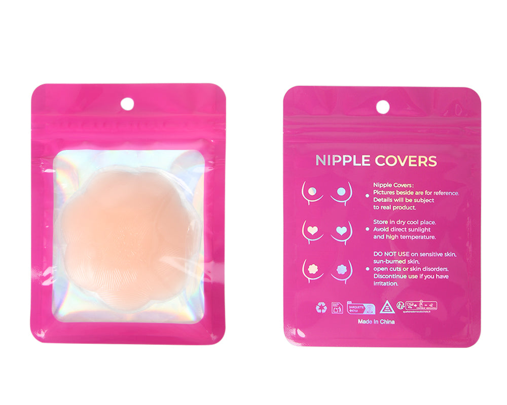 Skin Colored Flower Invisible Silicone Nipple Pasties