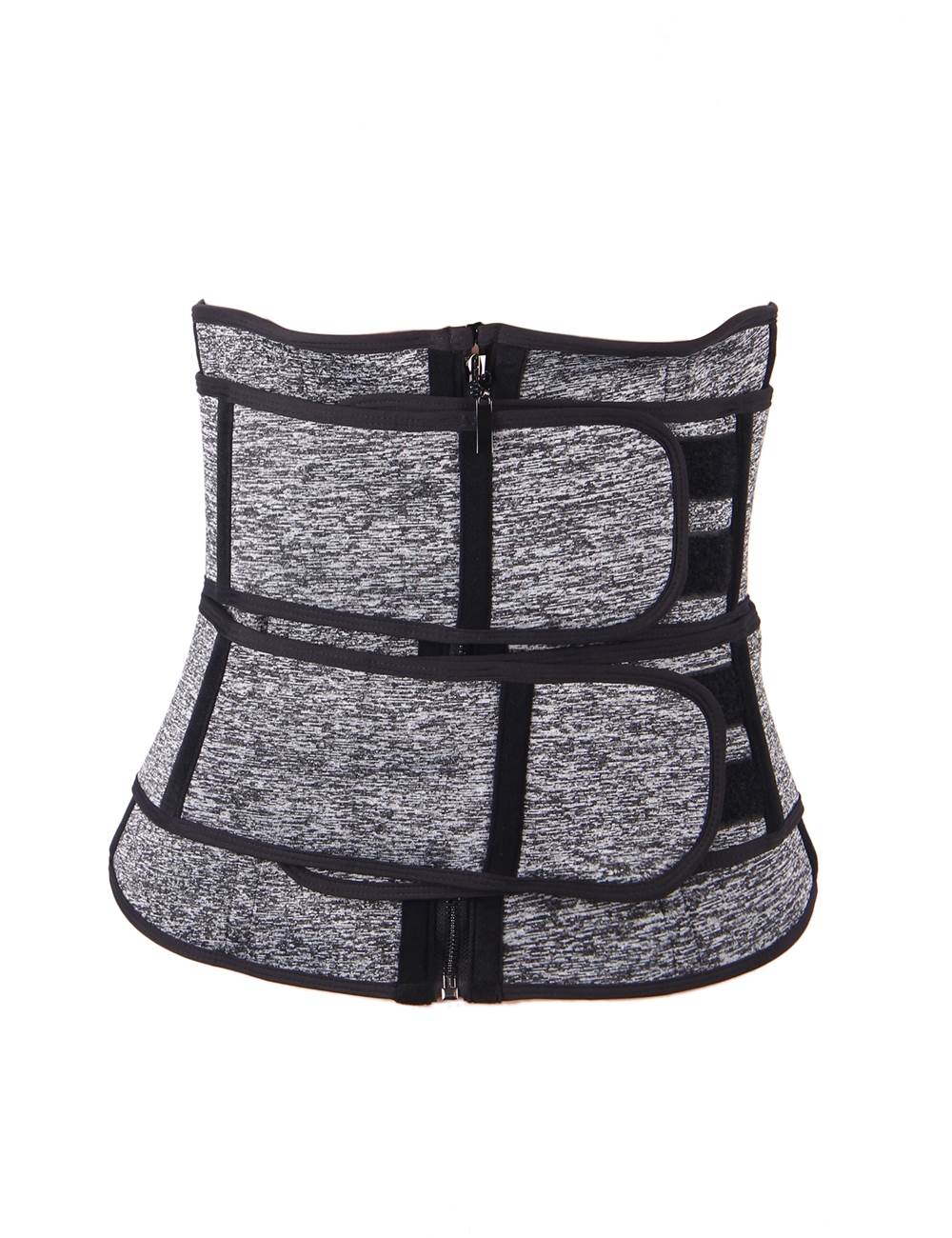 Zippered Double Belt 15 Steel Bones Neoprene Fitness Waist Trainer