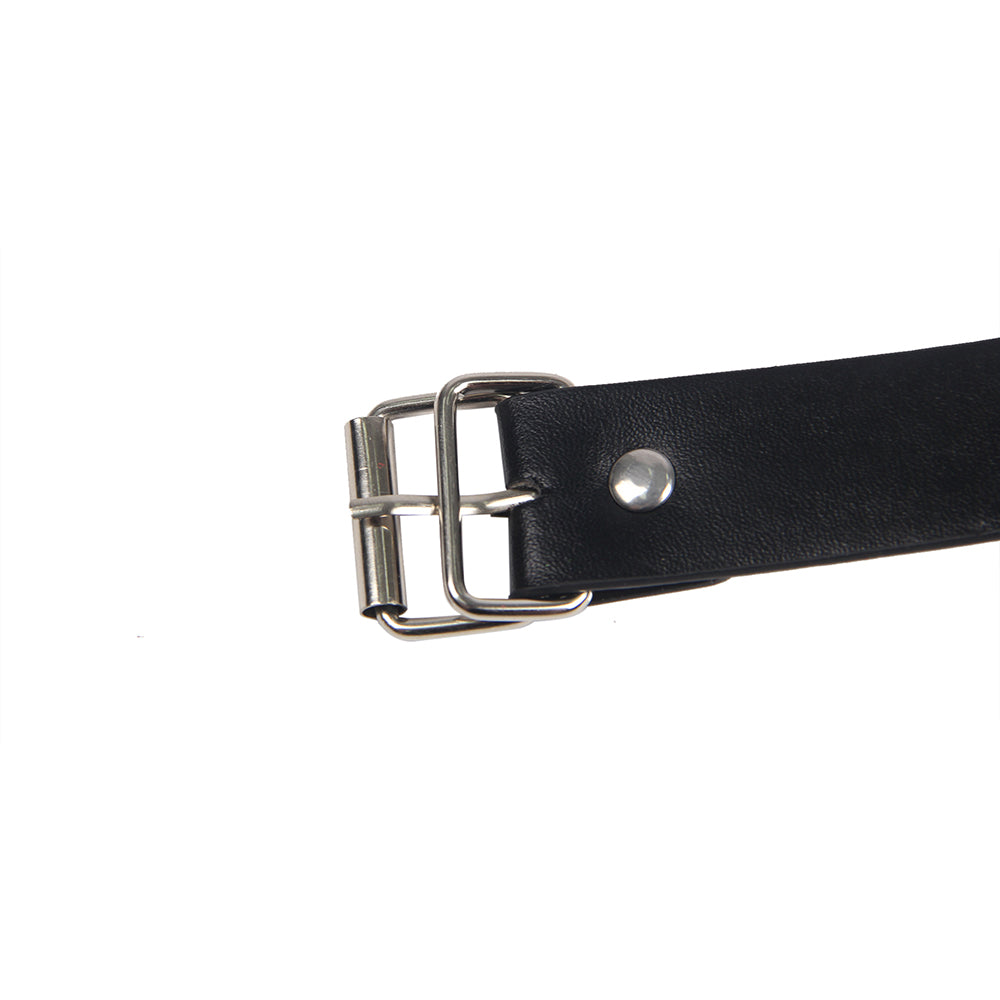 Black Breast Clip Bundling Leather Temptation Flirting Show Bondage