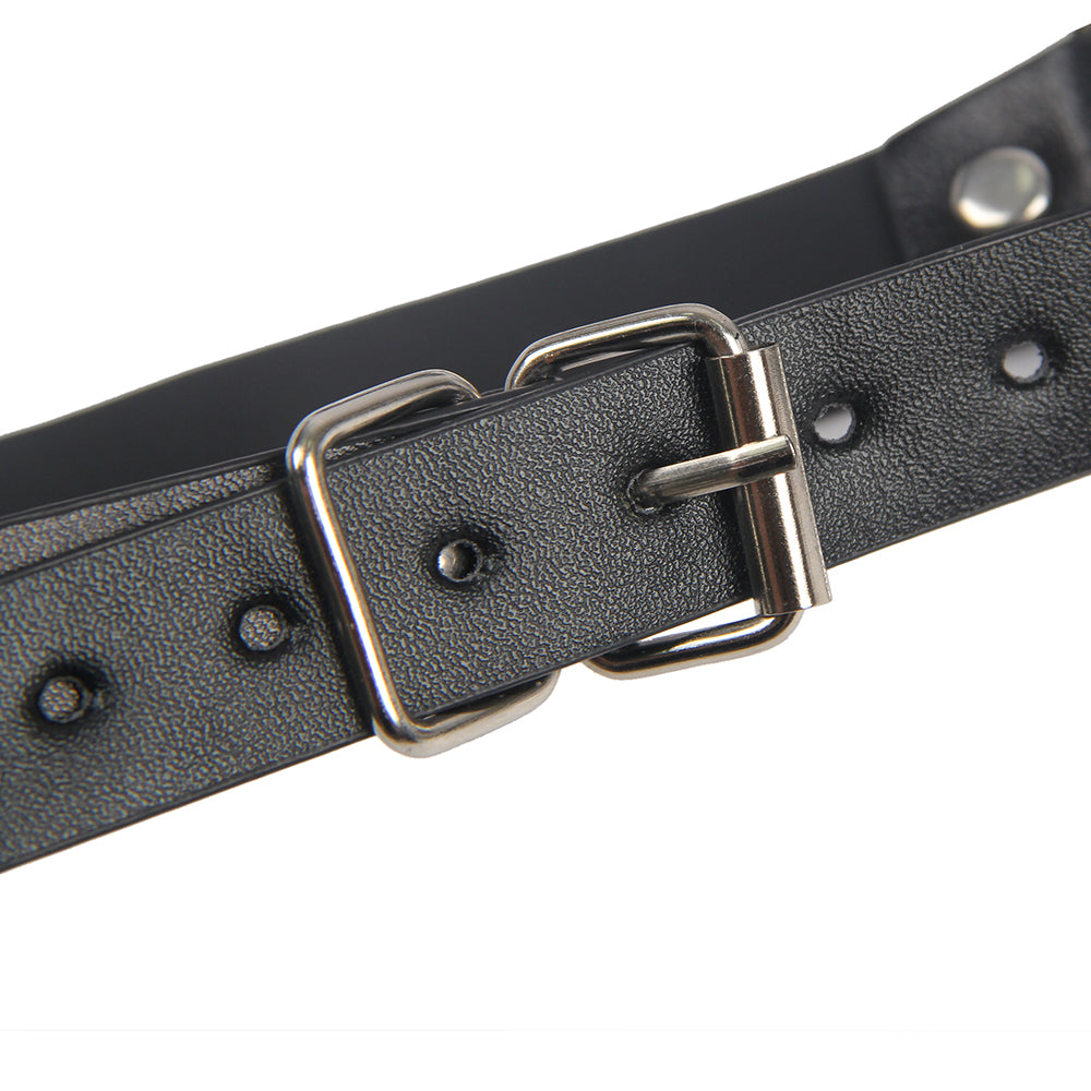 Black Breast Clip Bundling Leather Temptation Flirting Show Bondage