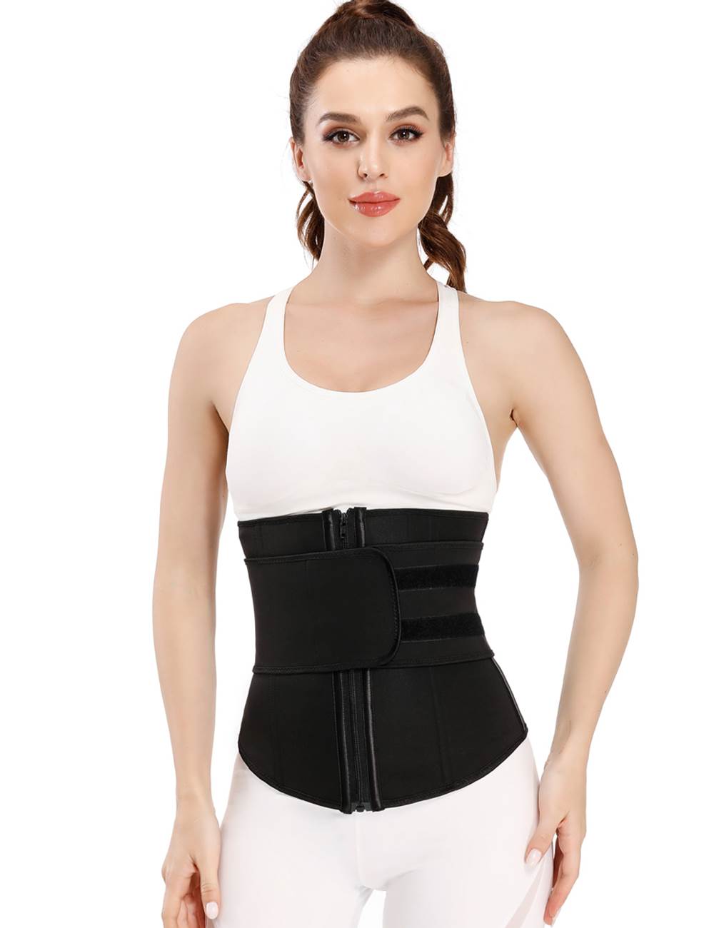 Zippered Belt 9 Steel Bones Neoprene Fitness Waist Trainer