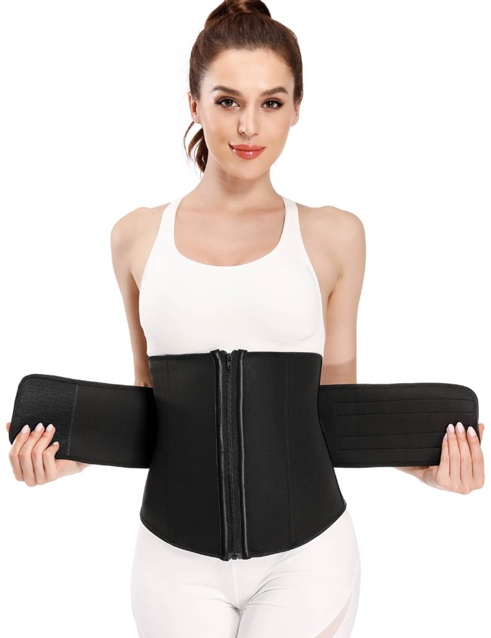 Zippered Belt 9 Steel Bones Neoprene Fitness Waist Trainer