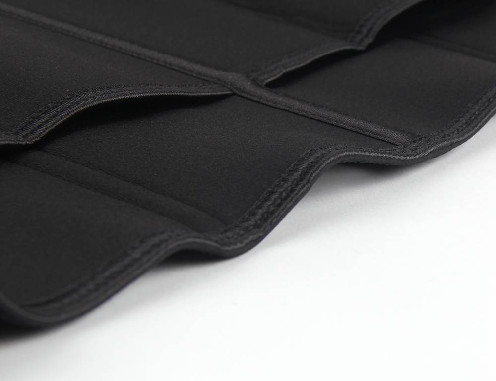 Zippered Belt 9 Steel Bones Neoprene Fitness Waist Trainer Black