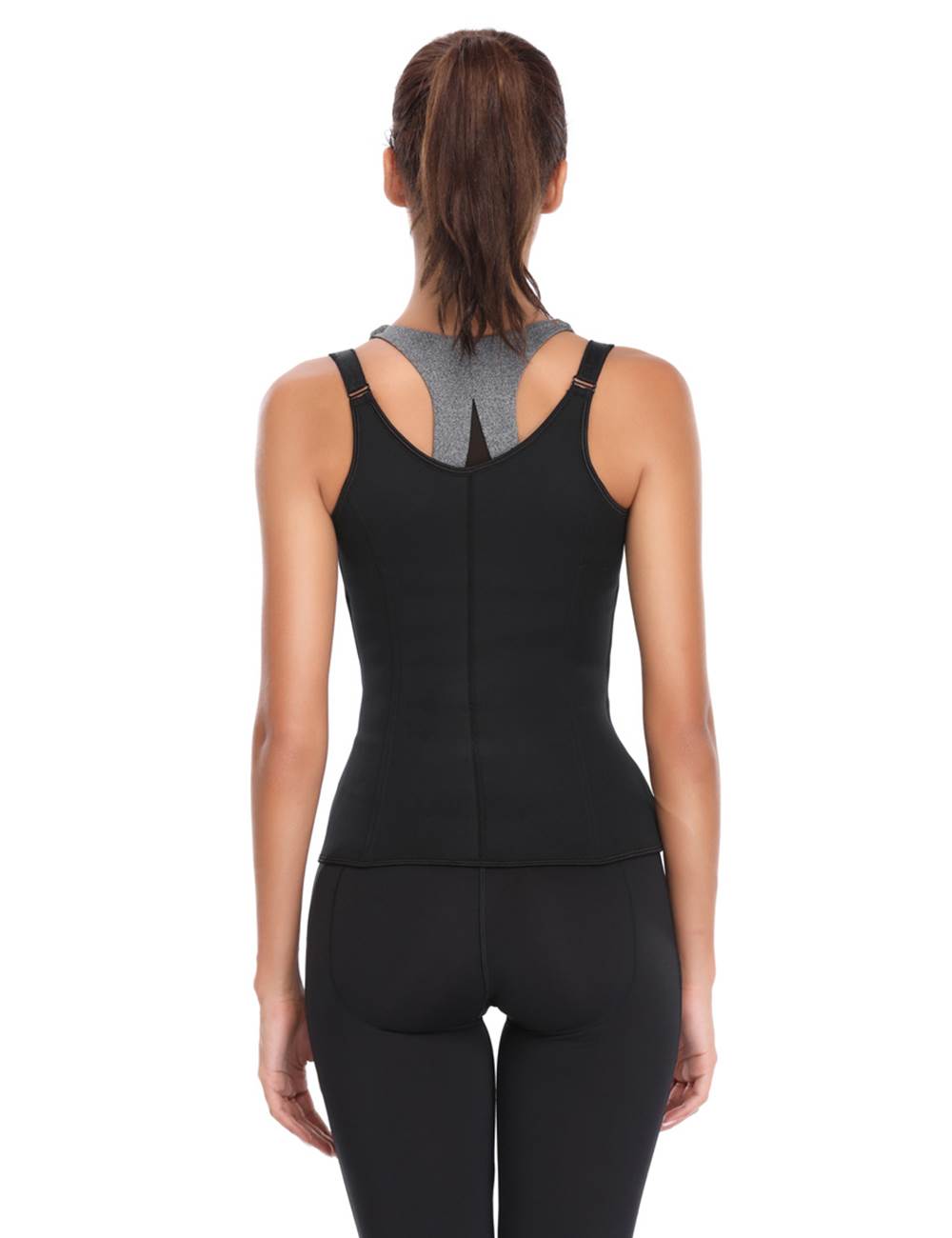 6 Pieces Steel Bones Black Neoprene Waist Training Corset