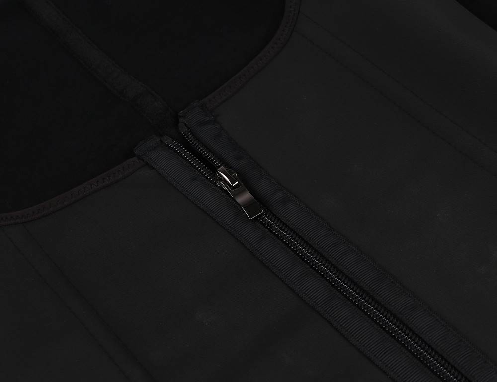 Latex Zippered Double Belt 9 Steel Bones One-piece Abdomen Vest Sling Shaper