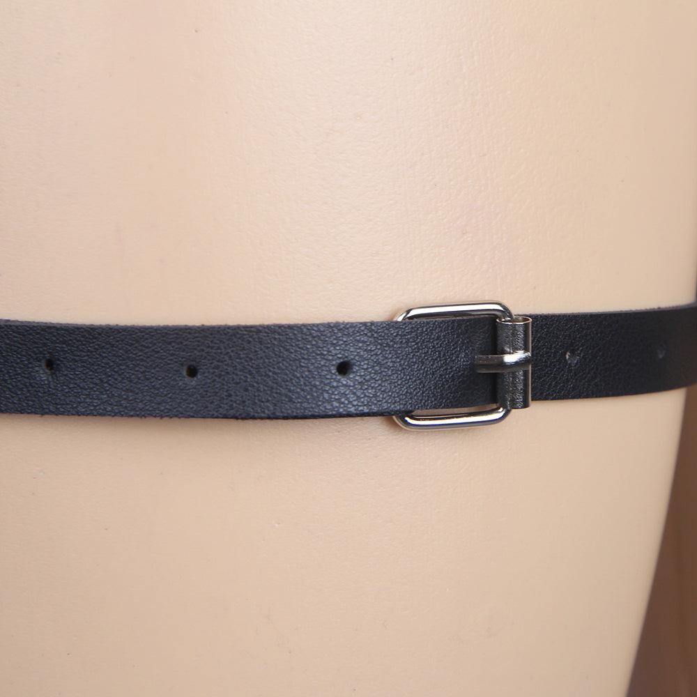 Adult SM PU and Chain Panties Body Restraint Harness Bondage