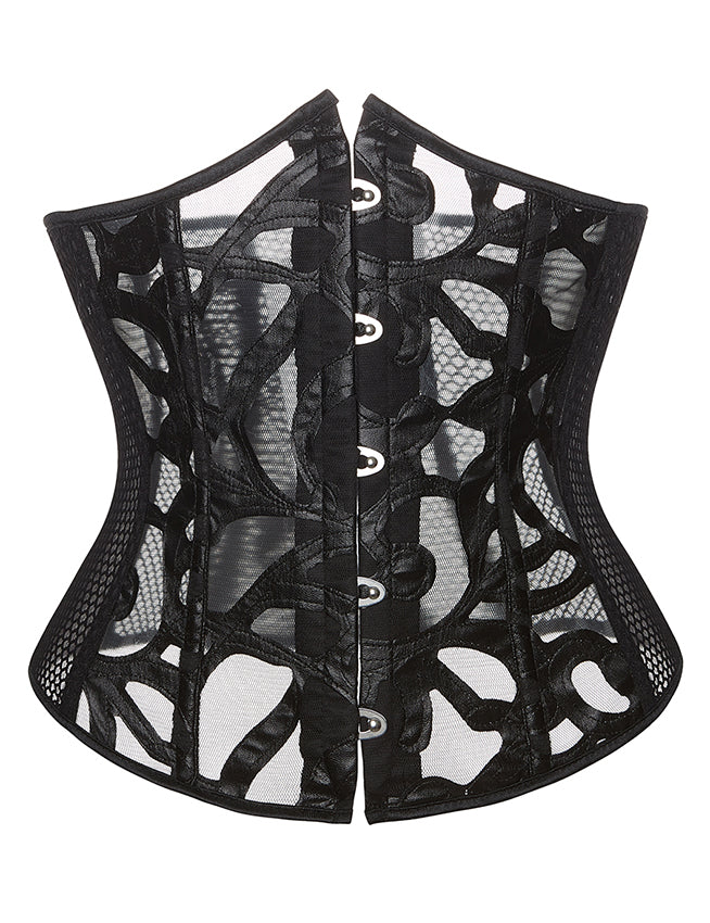 14 Pieces Plastic Bones Grid Corsets With Panties