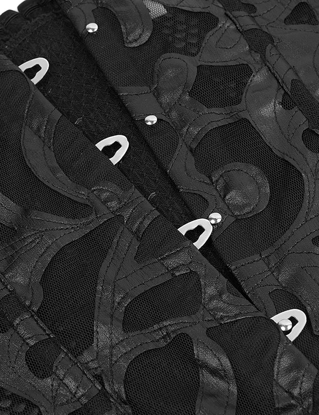 14 Pieces Plastic Bones Grid Corsets With Panties