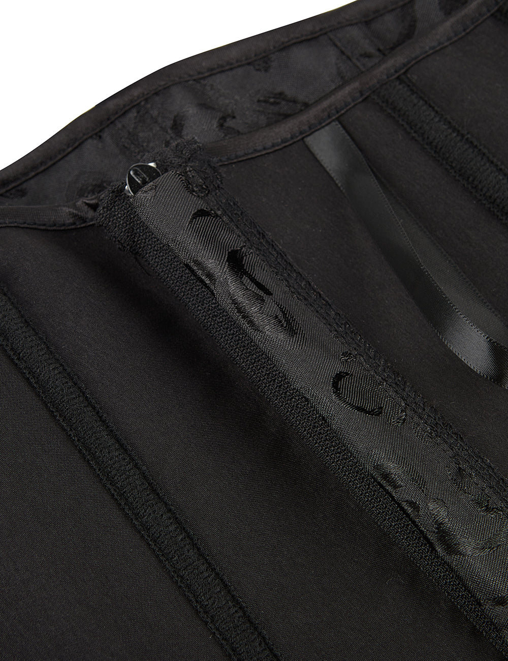 Black off Shoulder 12 Pieces Plastic Bones Corsets With Panties