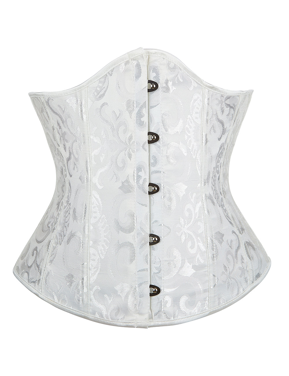 14 Pieces Plastic Bones White Strapless Lace Corset Top with Panty