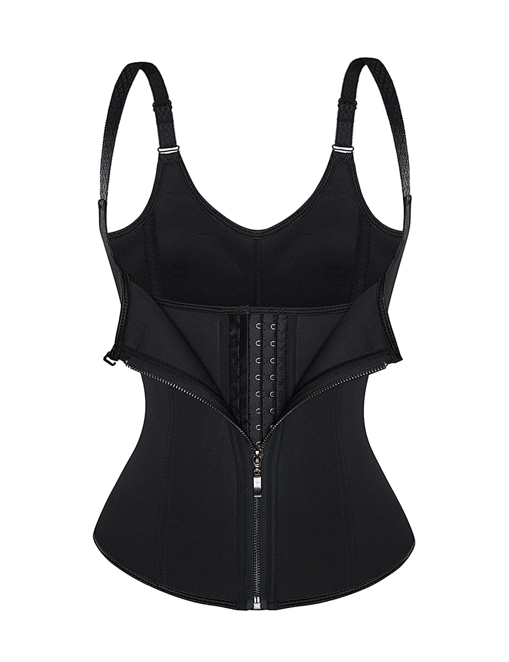 6 Pieces Steel Bones Black Neoprene Waist Training Corset