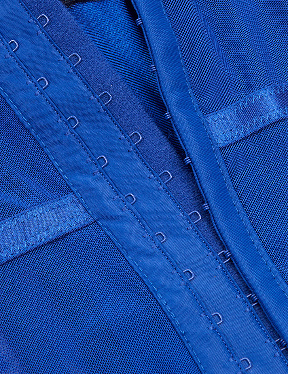 8 Pieces Plastic Bones Blue Deluxe Satin Lace Stitching Corsets