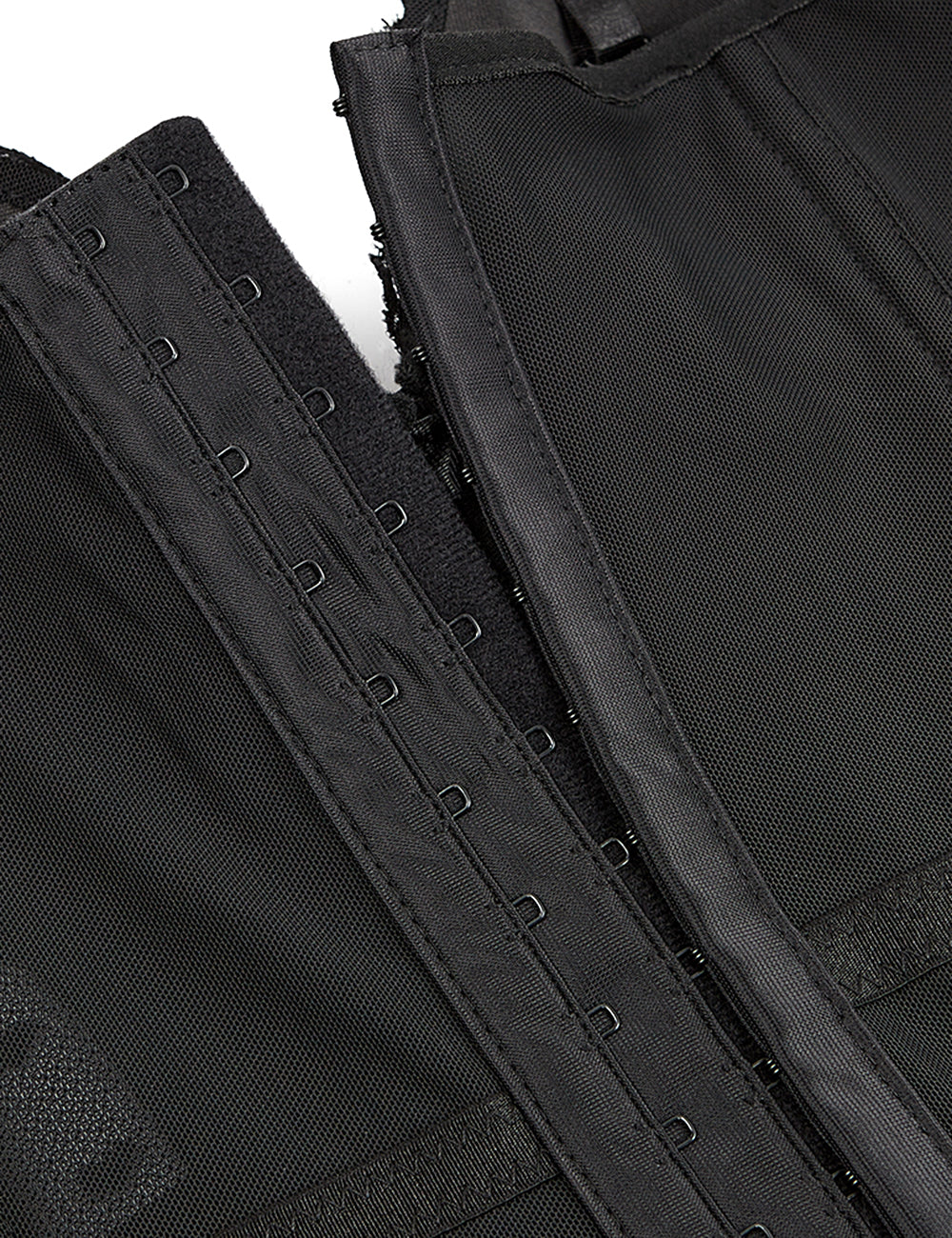 8 Pieces Plastic Bones Black Deluxe Satin Lace Stitching Corsets