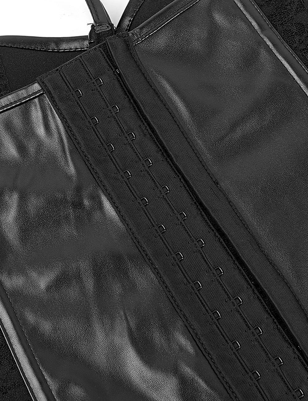 10 Pieces Plastic Bones Black Lace Leather Stitching Sexy Corset