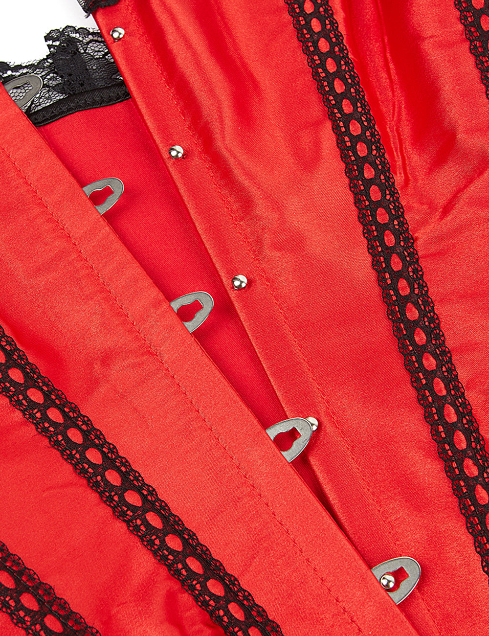 12 Pieces Plastic Bones Black Lace Red Corset