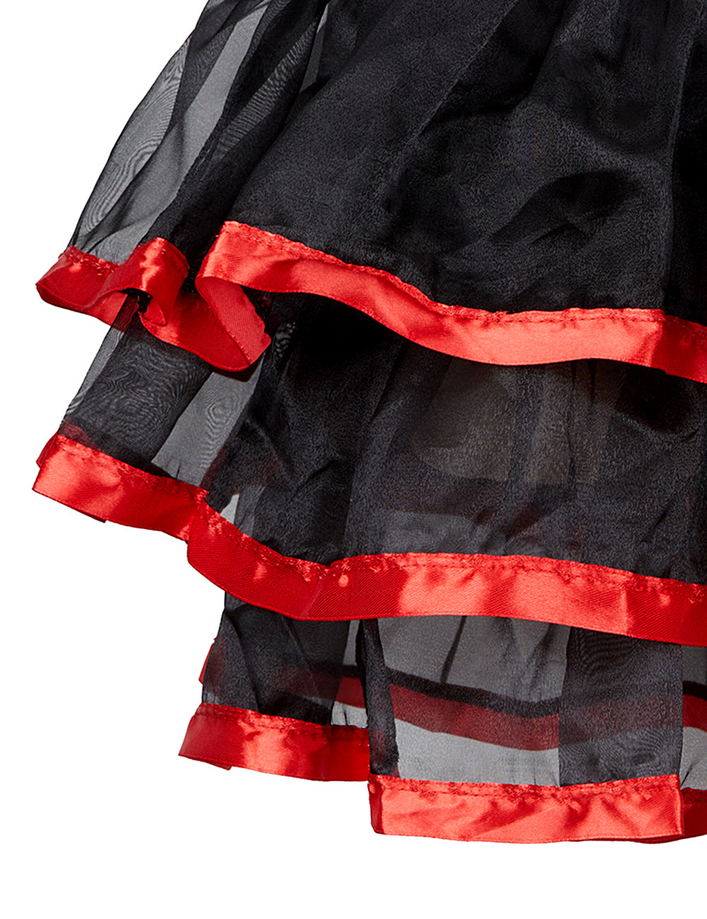 12 Pieces Plastic Bones Black Lace Red Corset