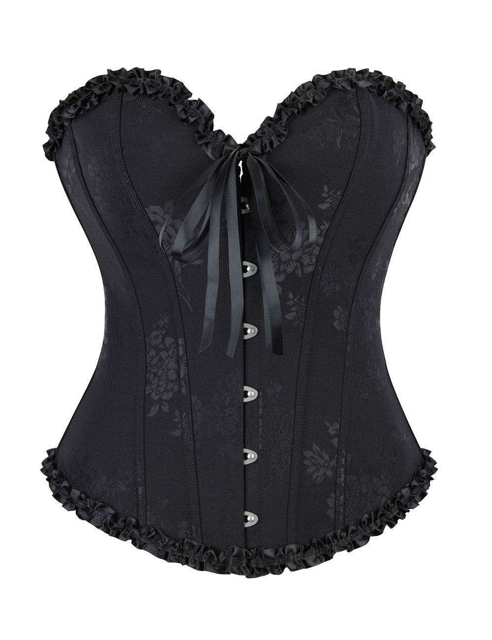 12 Pieces Plastic Bones Black Sexy Steel Buckles Lace-up Palace Style Corset