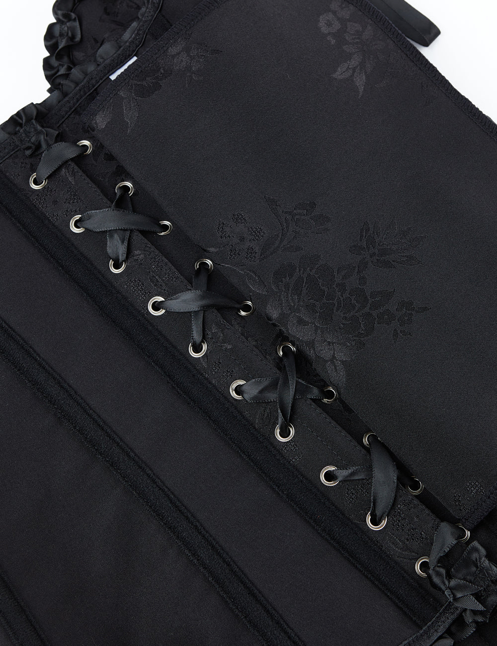 12 Pieces Plastic Bones Black Sexy Steel Buckles Lace-up Palace Style Corset