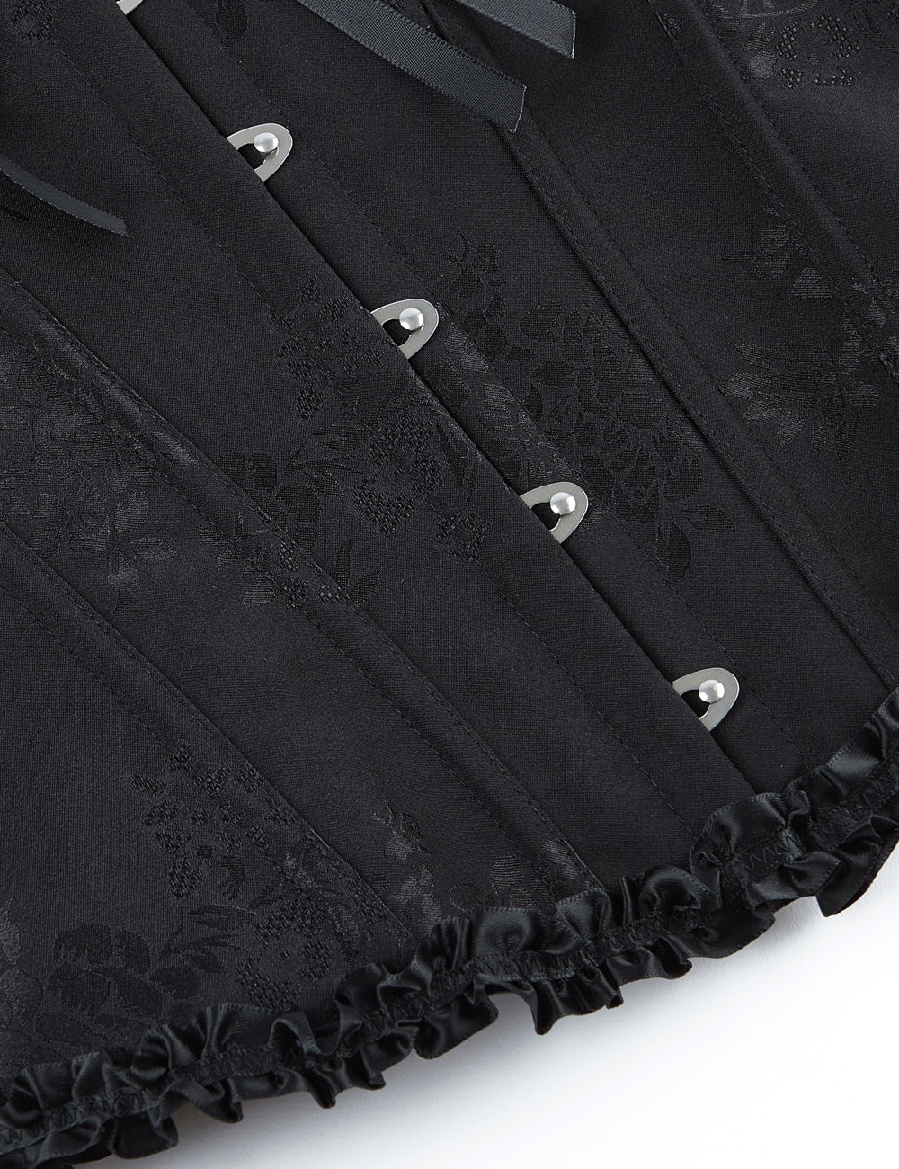 12 Pieces Plastic Bones Black Sexy Steel Buckles Lace-up Palace Style Corset