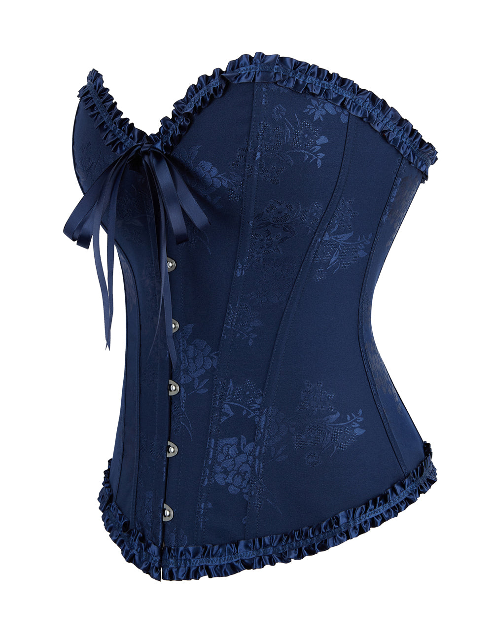 12 Pieces Plastic Bones Blue Sexy Steel Buckles Lace-up Palace Style Corset