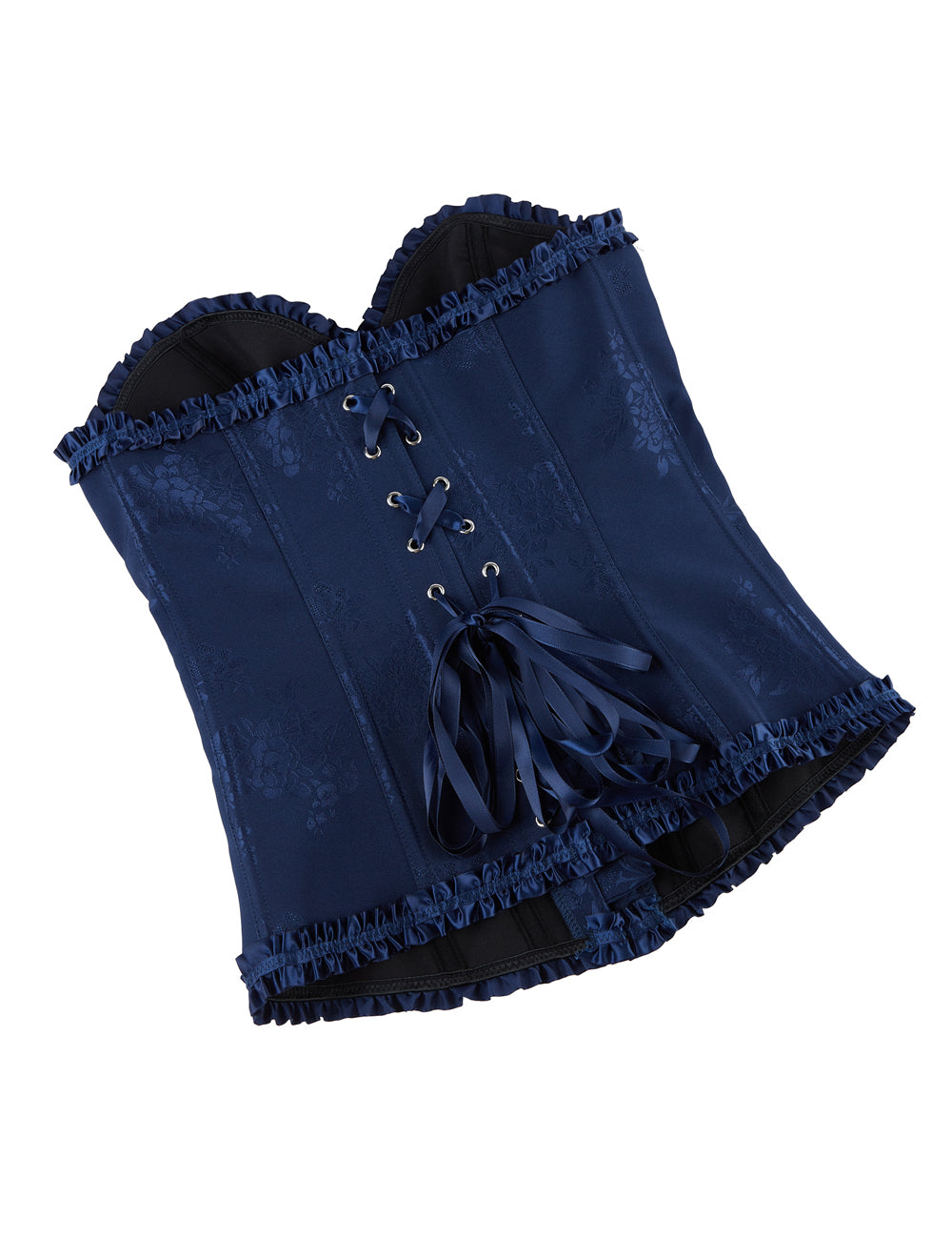 12 Pieces Plastic Bones Blue Sexy Steel Buckles Lace-up Palace Style Corset