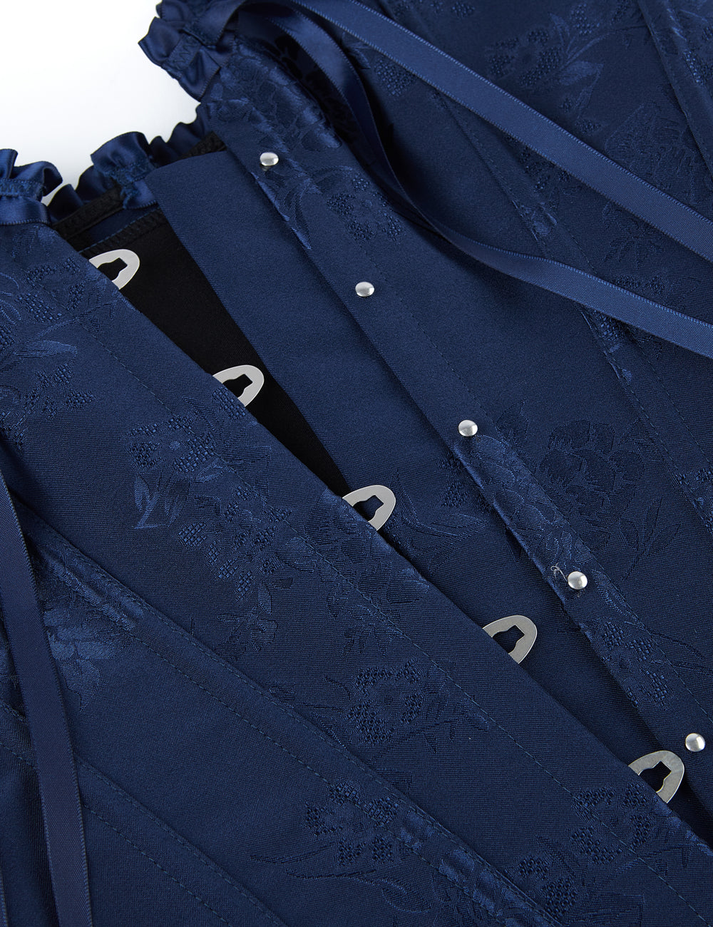 12 Pieces Plastic Bones Blue Sexy Steel Buckles Lace-up Palace Style Corset