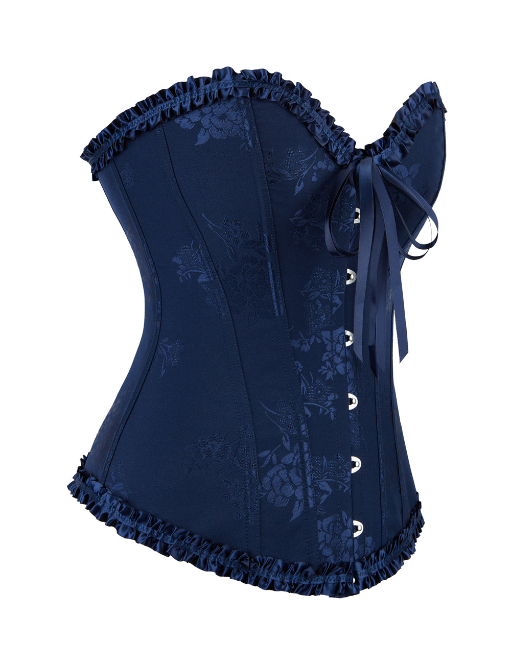 12 Pieces Plastic Bones Blue Sexy Steel Buckles Lace-up Palace Style Corset