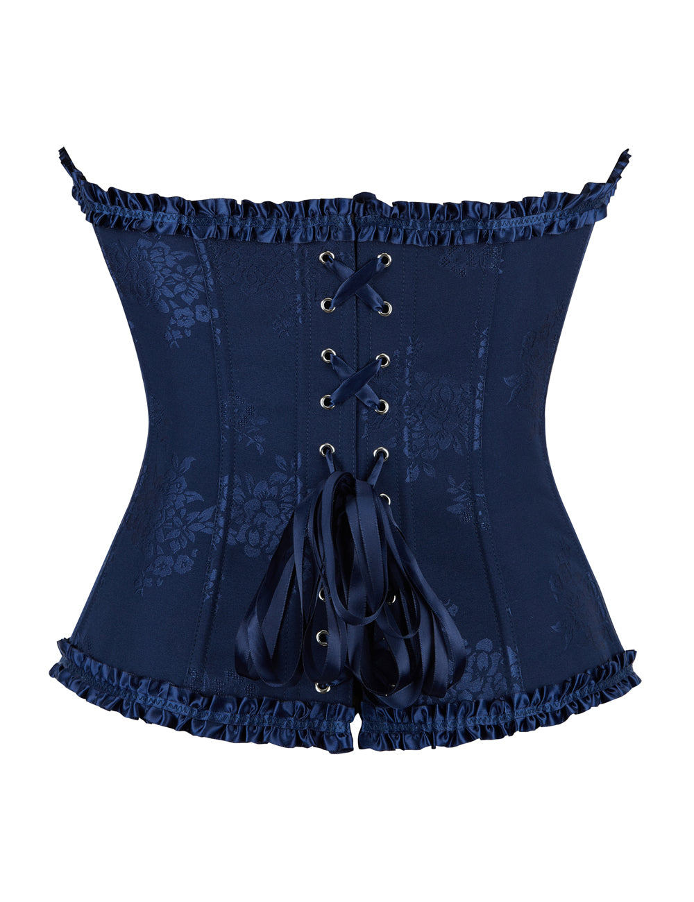 12 Pieces Plastic Bones Blue Sexy Steel Buckles Lace-up Palace Style Corset