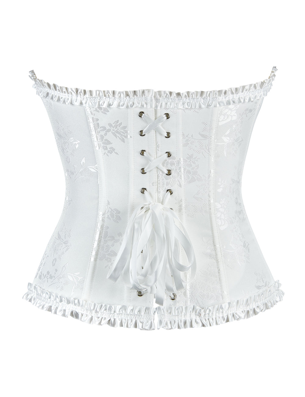 12 Pieces Plastic Bones White Sexy Steel Buckles Lace-up Palace Style Corset