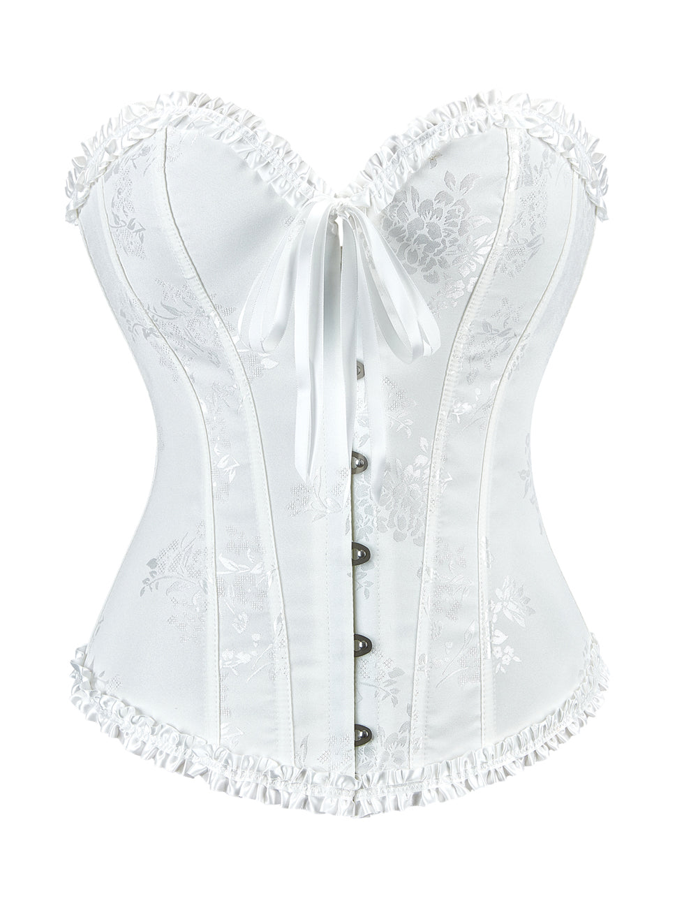 12 Pieces Plastic Bones White Sexy Steel Buckles Lace-up Palace Style Corset